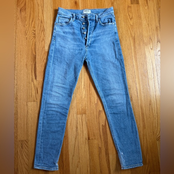 Agolde Women's High Rise Nico Jeans in Light Blue - Picture 4 of 8